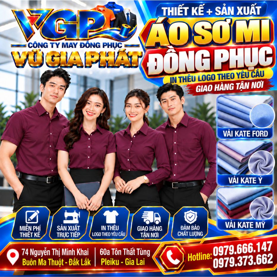Áo sơ mi đồng phục màu Mận chín