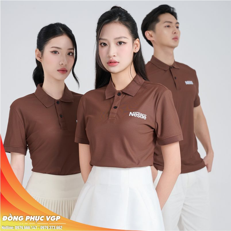 Áo thun đồng phục Màu Nâu