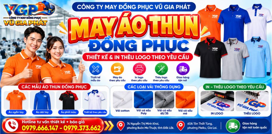 May áo thun đồng phục ở Buôn Ma Thuột Đắk Lắk